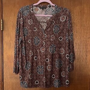 Stylish Patterned Blouse size L